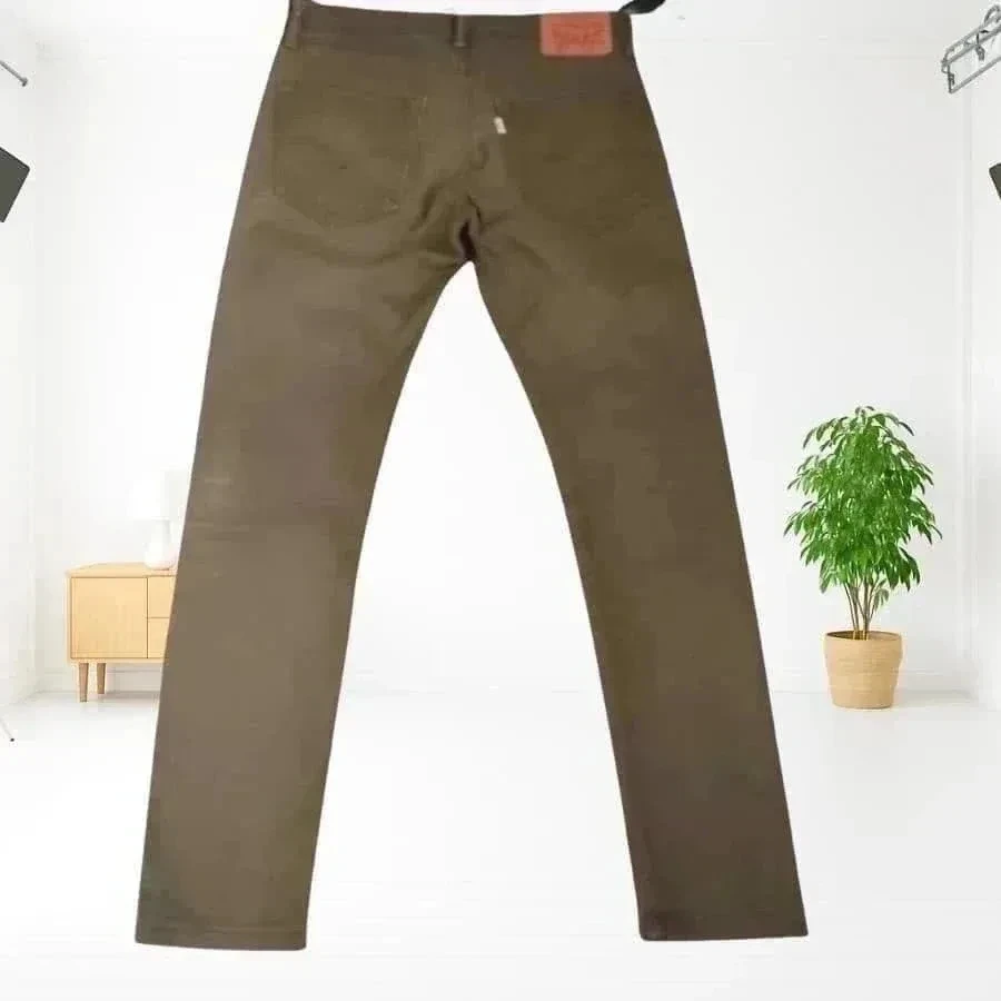 Levi's 512 - slim taper fit - high waist, stretch, khaki / olive color – photo 8